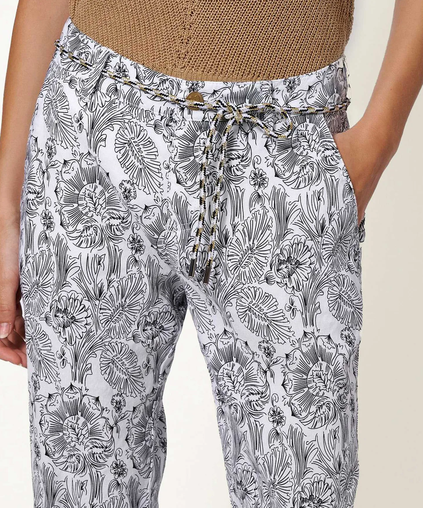 Rosner Linnenmix Broek Bloemen May