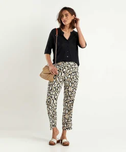Rosner Linnenmix Broek Panterprint May Zigarette