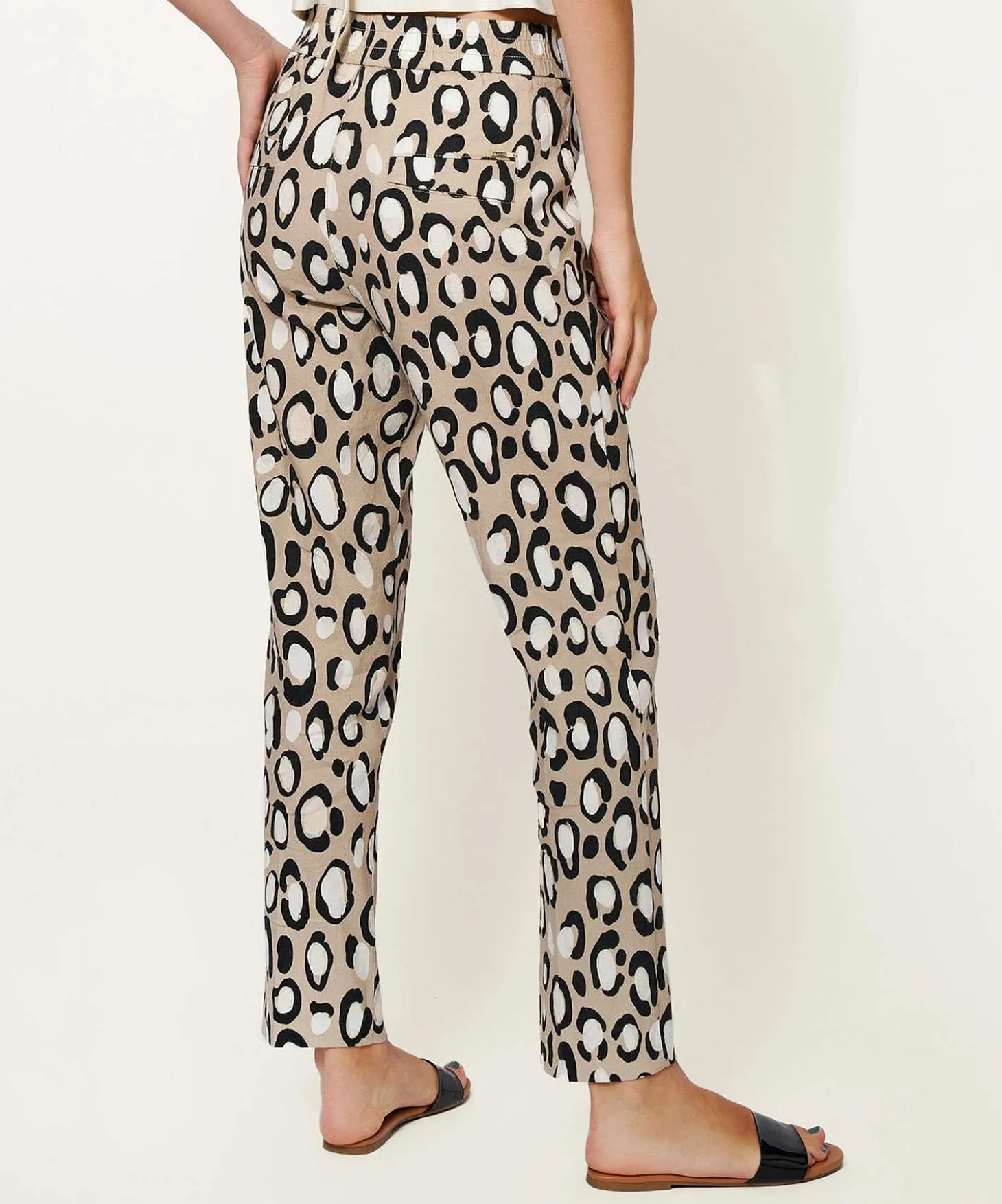 Rosner Linnenmix Broek Panterprint May Zigarette