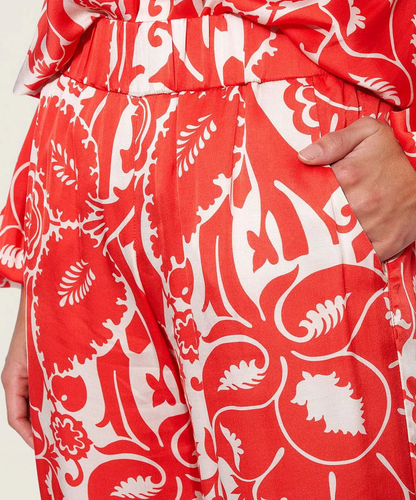 Rosner Silky Palazzo Broek Bladprint May