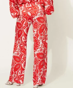 Rosner Silky Palazzo Broek Bladprint May