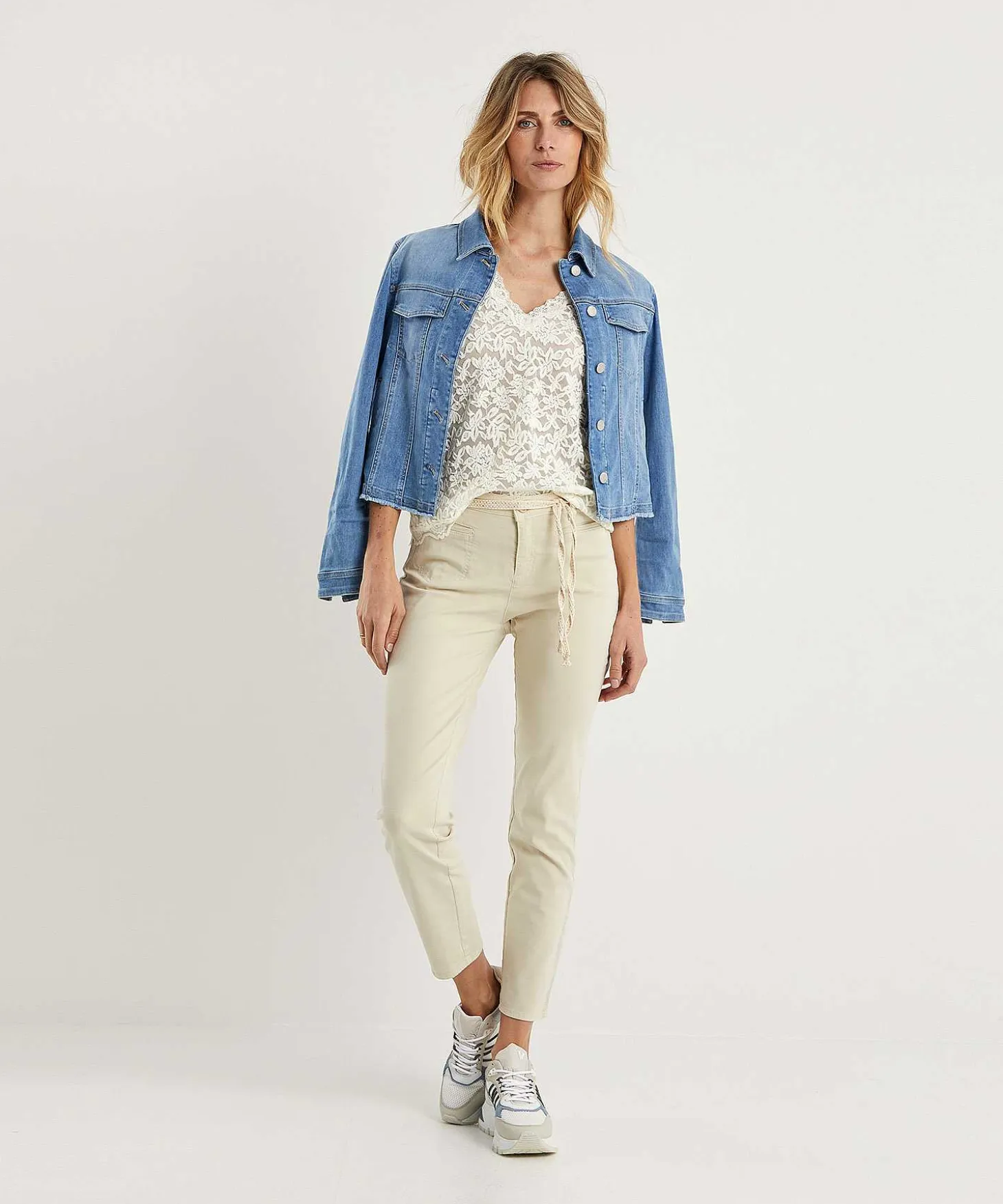 Rosner Slim Fit Broek Met Ceintuur Alisa