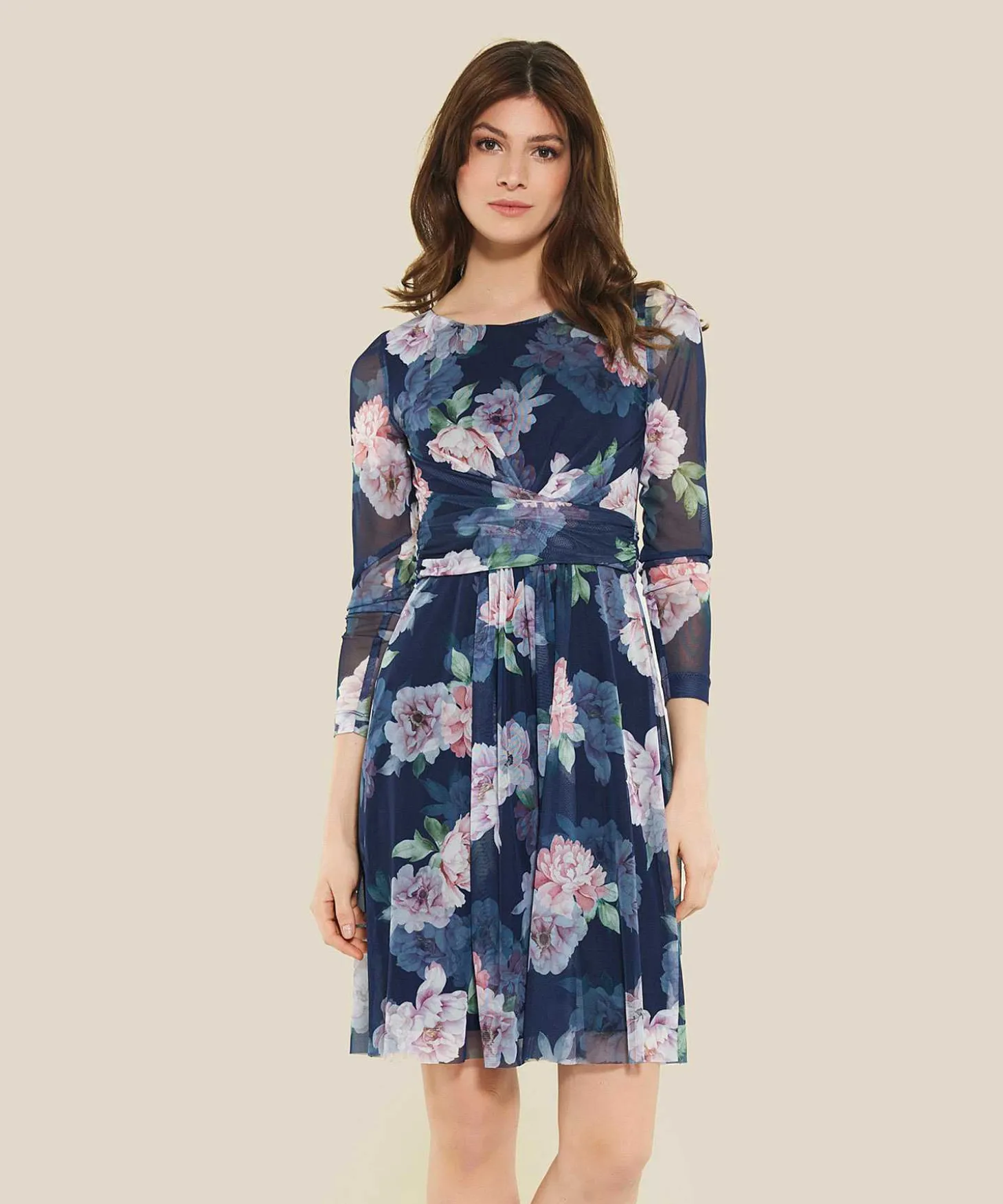 Swing Mesh Jurk Bloemenprint