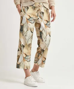Toni Capri Broek Bladprint Pia Wide Leg