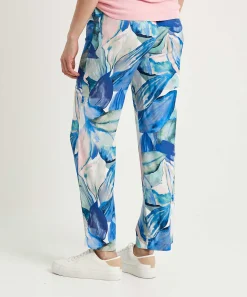Toni Silky Palazzo Broek Leaves Summer