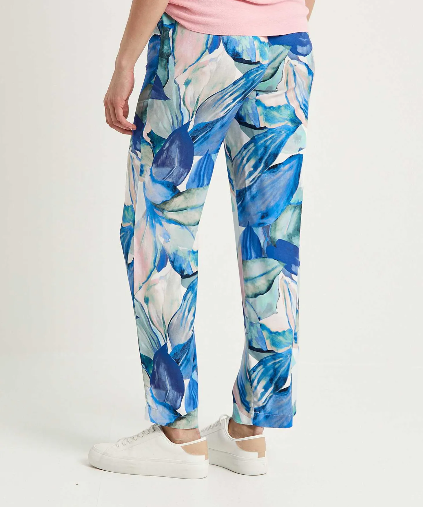 Toni Silky Palazzo Broek Leaves Summer
