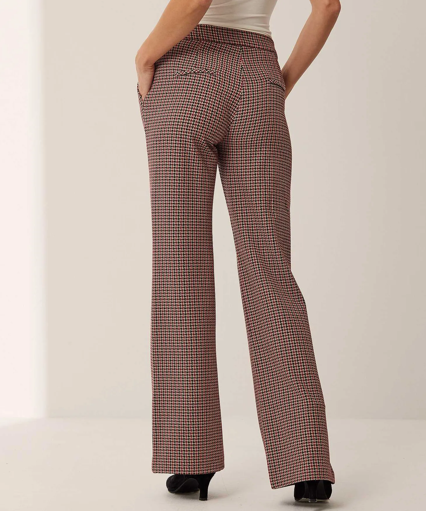 Toni Wide Leg Broek Jenny Ruit