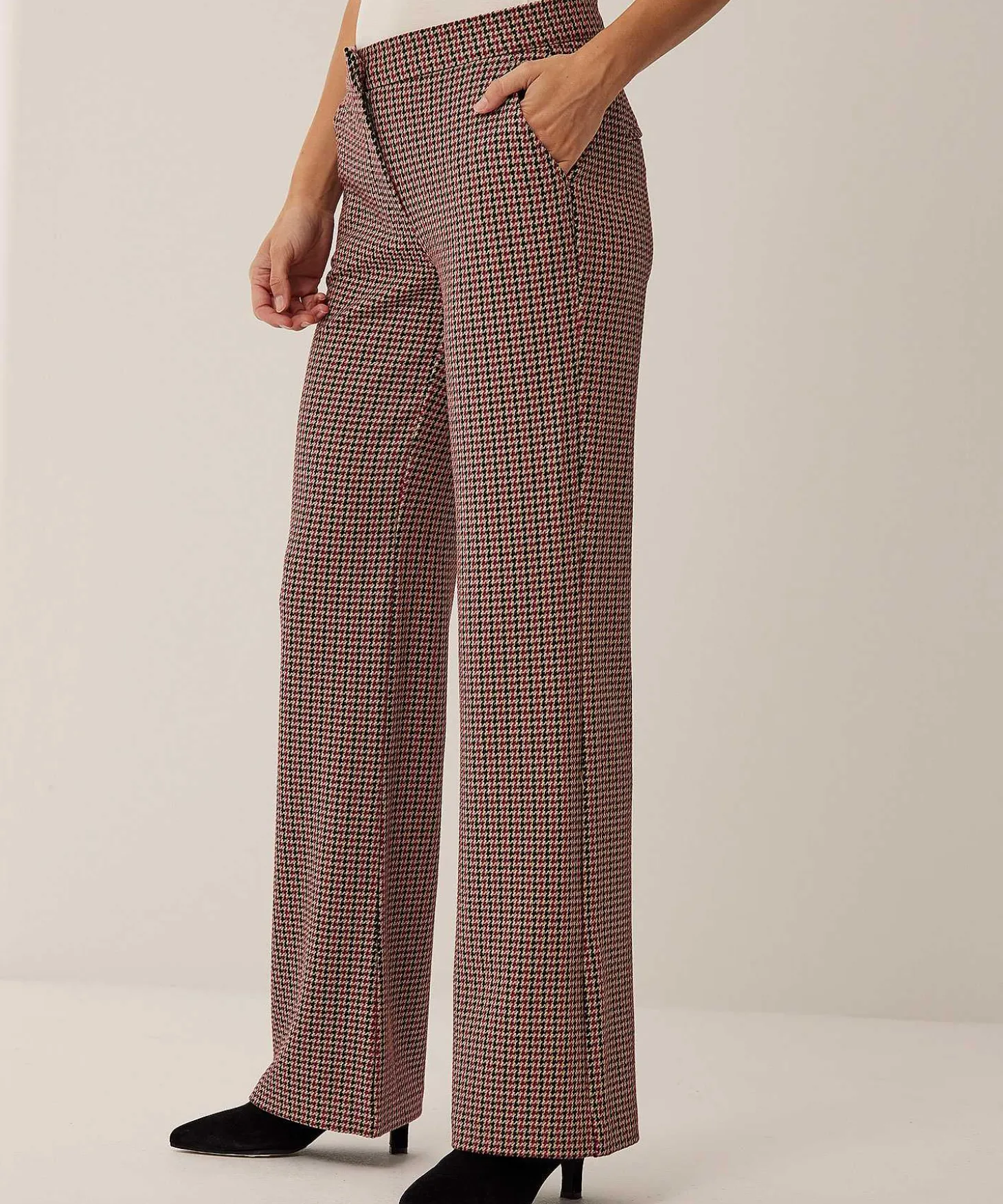 Toni Wide Leg Broek Jenny Ruit