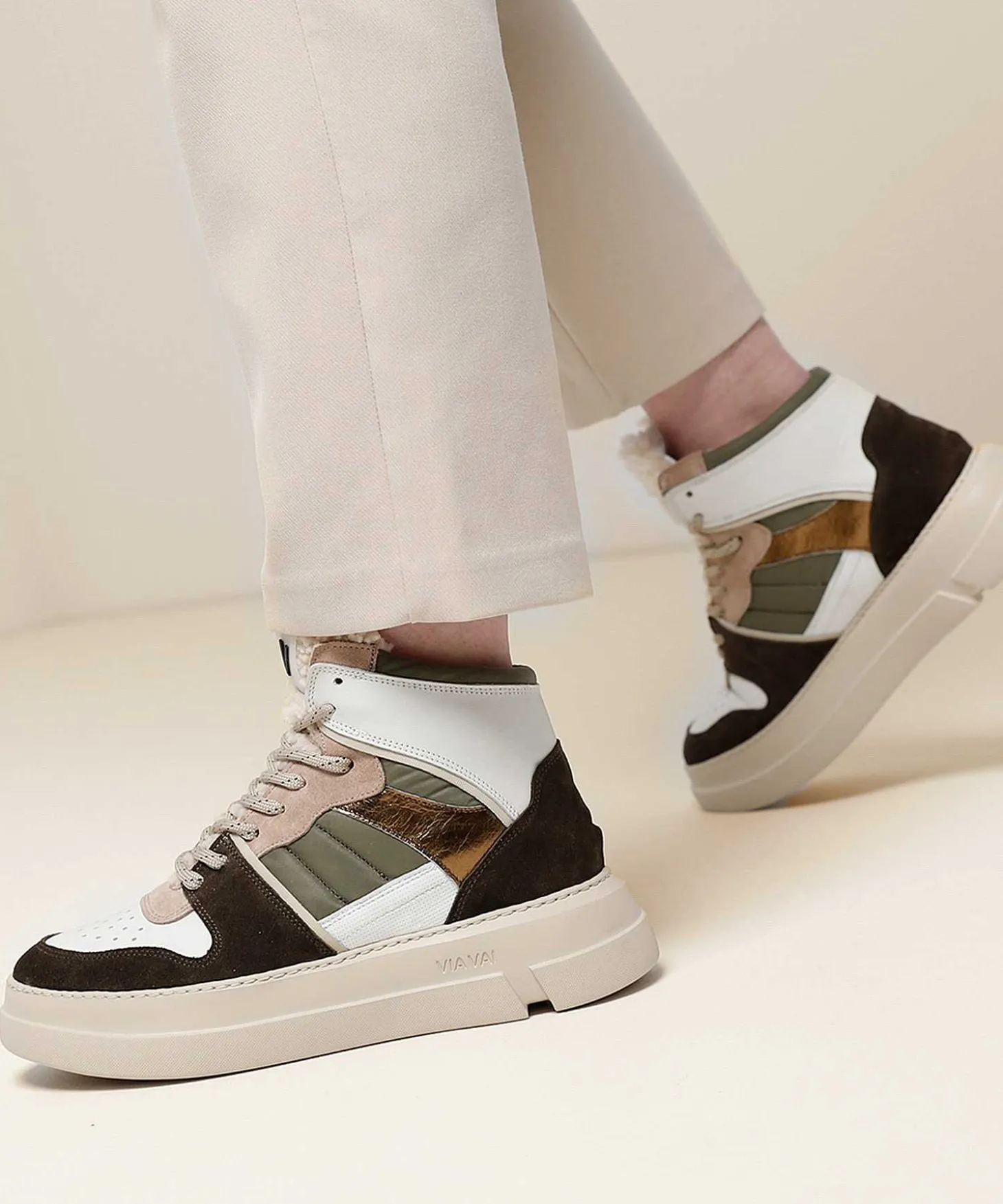 Via Vai Hoge Sneaker Blue Matt