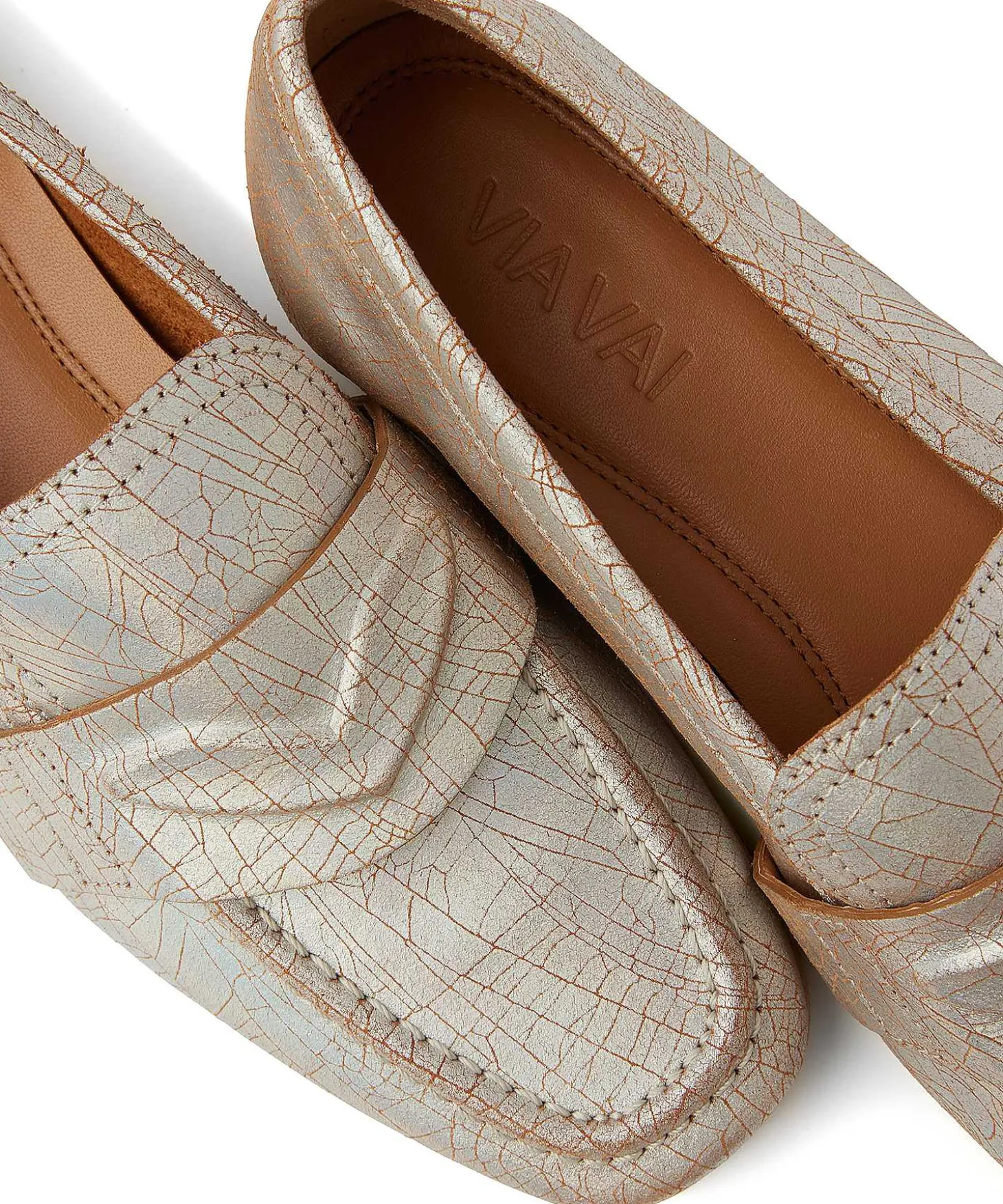Via Vai Metallic Loafer Chiara Ray