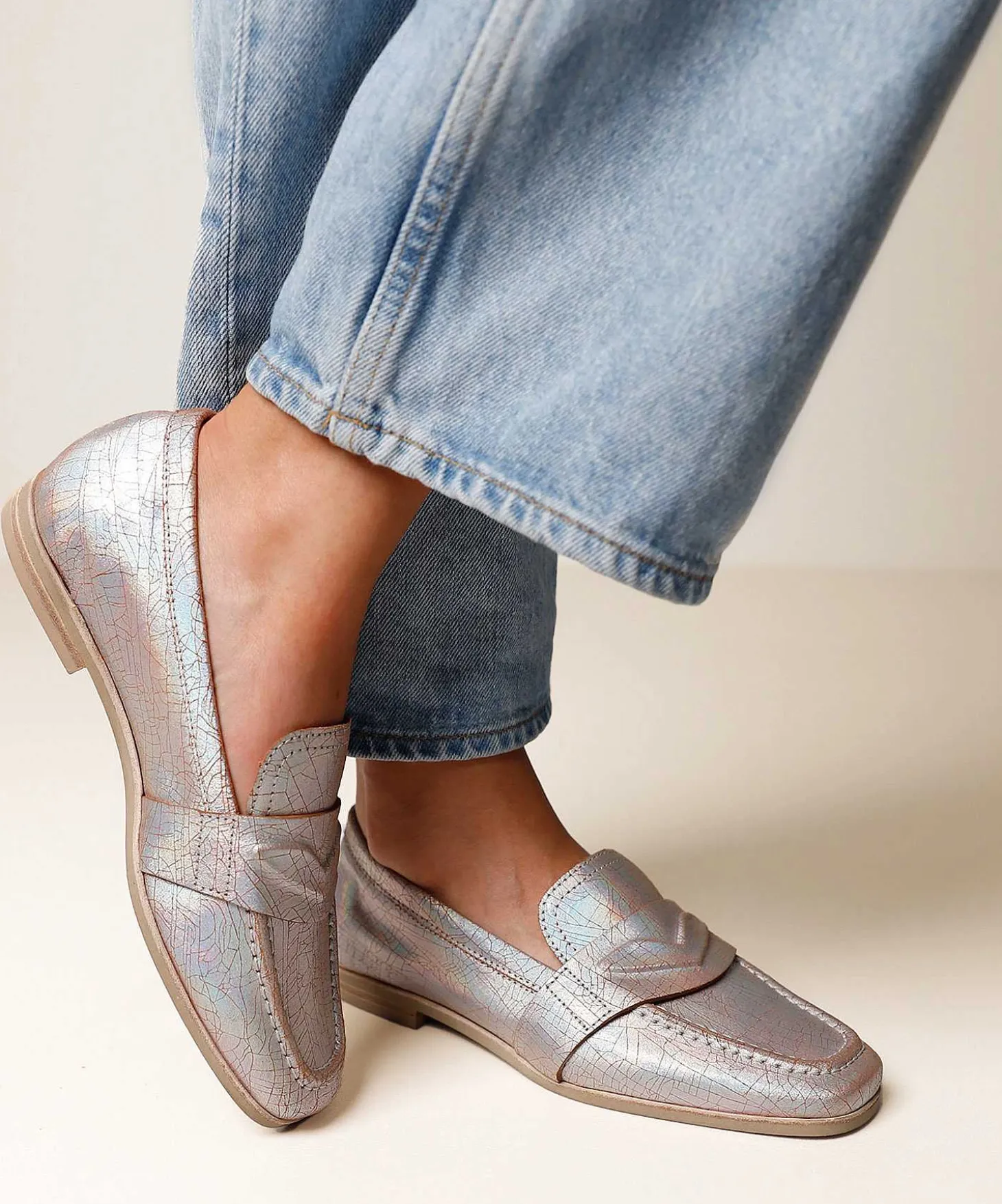 Via Vai Metallic Loafer Chiara Ray