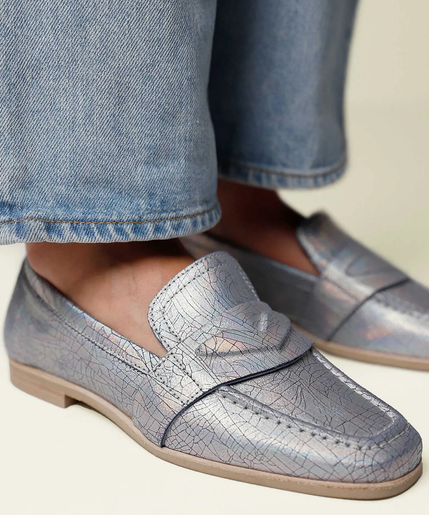 Via Vai Metallic Loafer Chiara Ray