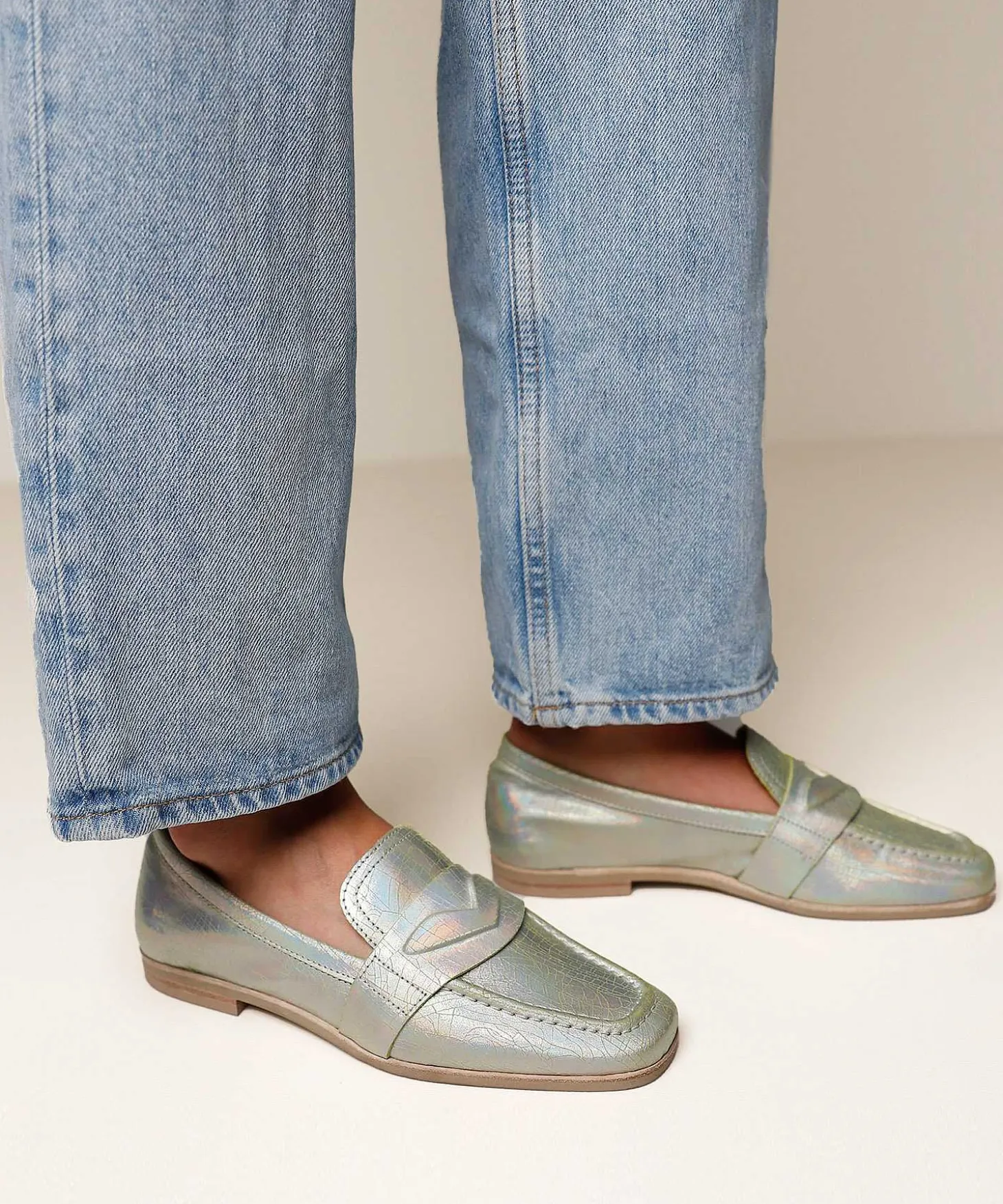 Via Vai Metallic Loafer Chiara Ray