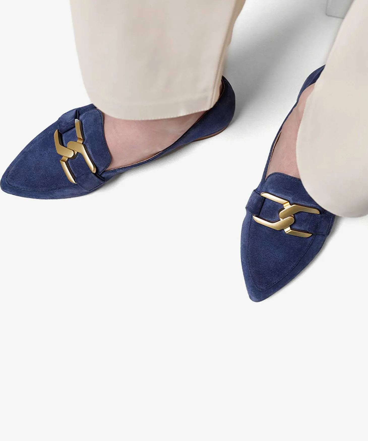 Via Vai Suede Loafer Gesp Naomi Sharp